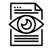 Icon of eye on document