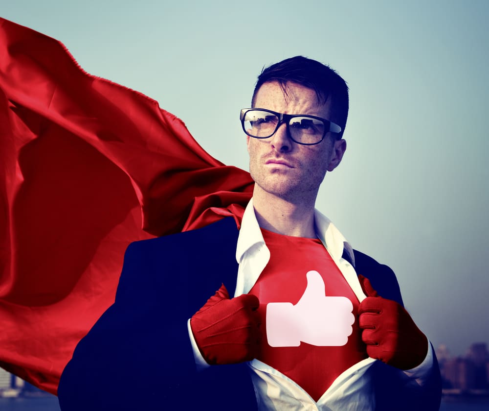 Facebook LIkes Superhero