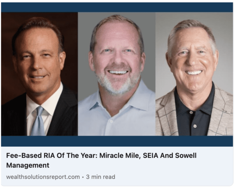 Sowell named Top 3 RIA